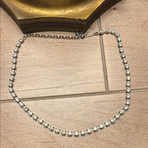 Elegant Silver Crystal Necklace